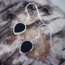 Load image into Gallery viewer, Whitby Jet Drop Earrings Peardrop design