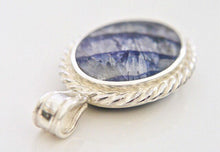 Load image into Gallery viewer, Blue John & Lapis Lazuli Double Sided Pendant