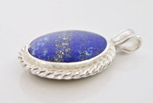 Load image into Gallery viewer, Blue John & Lapis Lazuli Double Sided Pendant