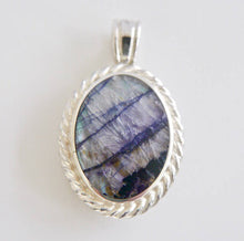 Load image into Gallery viewer, Blue John & Lapis Lazuli Double Sided Pendant