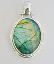 Load image into Gallery viewer, Labradorite & Blue John Double Sided Pendant