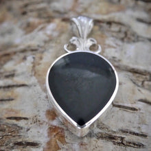 Load image into Gallery viewer, Whitby Jet Reversible Pendant with Ammonite