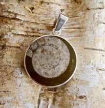 Load image into Gallery viewer, Blue John & Ammonite Double Sided Pendant