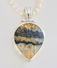 Load image into Gallery viewer, Lapis Lazuli & Blue John Double Sided Pendant