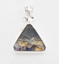 Load image into Gallery viewer, Whitby Jet & Blue John Double Sided Pendant