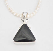 Load image into Gallery viewer, Whitby Jet & Blue John Double Sided Pendant