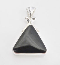 Load image into Gallery viewer, Whitby Jet & Blue John Double Sided Pendant