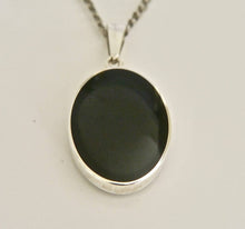 Load image into Gallery viewer, Blue John & Whitby Jet Double Sided Pendant