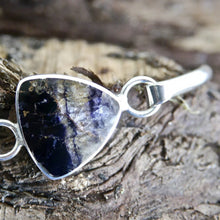 Load image into Gallery viewer, Blue John Silver Tension Bangle