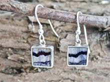 Load image into Gallery viewer, Blue John Drop Earrings 9mm Square