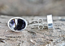 Load image into Gallery viewer, Blue John Oval Stud Earrings