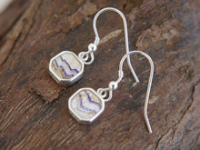 Load image into Gallery viewer, Blue John Drop Earrings Square Design