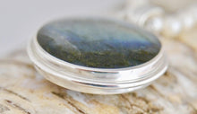 Load image into Gallery viewer, Labradorite & Fluorite Double Sided Pendant