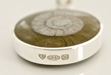 Load image into Gallery viewer, Ammonite & Whitby Jet Double Sided Pendant