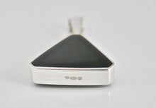 Load image into Gallery viewer, Blue John & Whitby Jet Double Sided Pendant