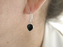 Load image into Gallery viewer, Whitby Jet Drop Earrings