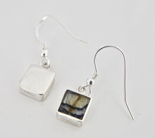 Load image into Gallery viewer, Blue John Square Drop Earrings 7mm