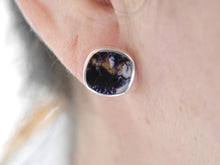 Load image into Gallery viewer, Blue John Silver Stud Earrings