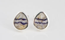 Load image into Gallery viewer, Blue John Silver Stud Earrings