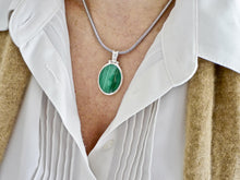 Load image into Gallery viewer, Blue John & Malachite Double Sided Pendant