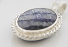 Load image into Gallery viewer, Blue John & Lapis Lazuli Double Sided Pendant