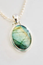Load image into Gallery viewer, Labradorite & Blue John Double Sided Pendant