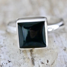 Load image into Gallery viewer, Whitby Jet Silver Ring