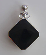Load image into Gallery viewer, Blue John & Whitby Jet Double Sided Pendant