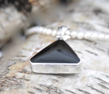 Load image into Gallery viewer, Whitby Jet & Blue John Double Sided Pendant