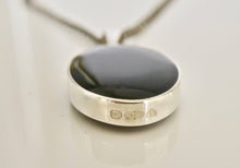 Load image into Gallery viewer, Blue John & Whitby Jet Double Sided Pendant
