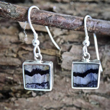 Load image into Gallery viewer, Blue John Drop Earrings 9mm Square
