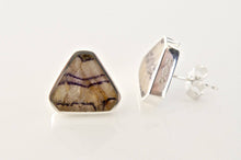 Load image into Gallery viewer, Blue John Triangle Stud Earrings