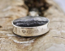 Load image into Gallery viewer, Whitby Jet & Blue John Double-Sided Pendant