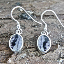 Load image into Gallery viewer, Blue John Oval Drop Earrings