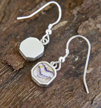 Load image into Gallery viewer, Blue John Drop Earrings Square Design