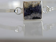 Load image into Gallery viewer, Blue John Bangle Square Stone 10mm