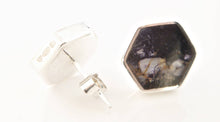 Load image into Gallery viewer, Blue John Stud Earrings Hexagon Design