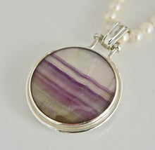 Load image into Gallery viewer, Labradorite & Fluorite Double Sided Pendant