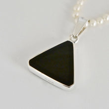 Load image into Gallery viewer, Blue John & Whitby Jet Double Sided Pendant