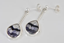 Load image into Gallery viewer, Blue John Pear Shape Drop Earrings