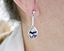 Load image into Gallery viewer, Blue John Pear Shape Drop Earrings