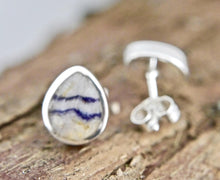 Load image into Gallery viewer, Blue John Silver Stud Earrings