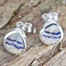 Load image into Gallery viewer, Blue John Pear Stud Earrings