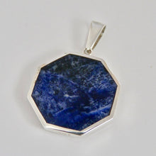 Load image into Gallery viewer, Sodalite Octagon Pendant with Fluorite on the Reverse Side