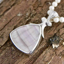 Load image into Gallery viewer, Fluorite Pendant Triangle Design