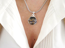 Load image into Gallery viewer, Blue John & Malachite Double-Sided Pendant