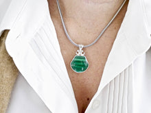 Load image into Gallery viewer, Blue John & Malachite Double-Sided Pendant