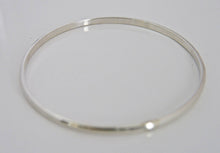 Load image into Gallery viewer, Solid Silver Round Bangle D Shape 3mm