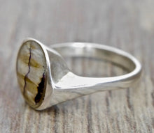 Load image into Gallery viewer, Blue John Oval Silver Ring