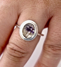 Load image into Gallery viewer, Blue John Silver Ring Oval Design